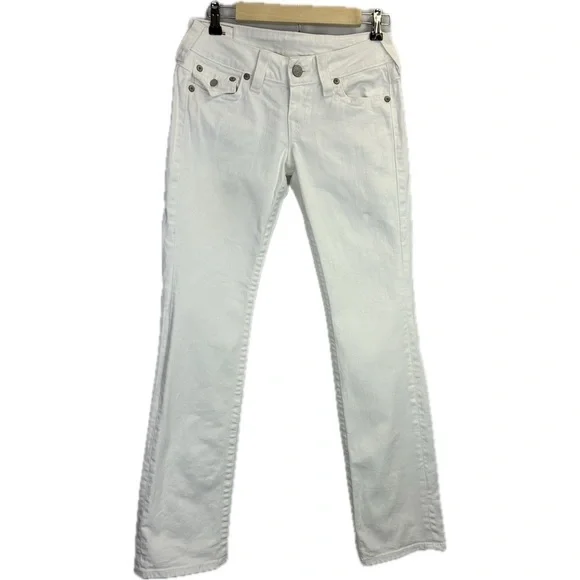 True Religion Billy Women’s White  Jeans size 28 - Picture 2 of 13